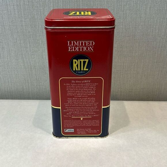 Vintage Ritz Cracker Tin Can Canister Metal - Picture 4 of 10